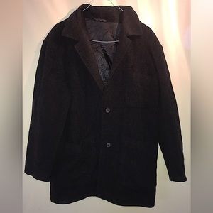 Millennium Collection Black Alpaca Wool Vintage Pea Coat 2XL Czech Republic